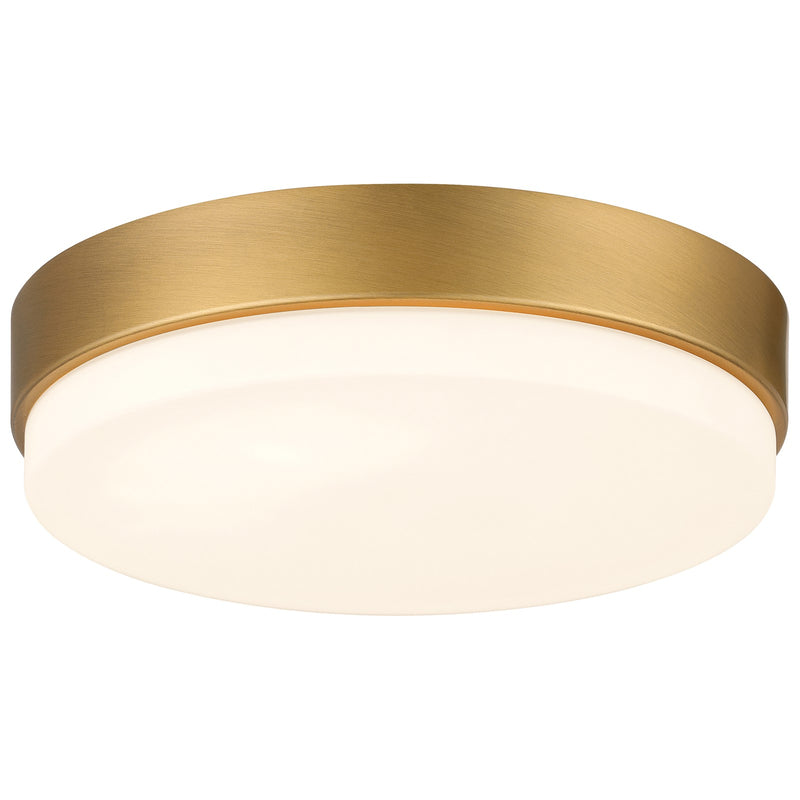 Access Roma Minimus LED Flush Mt, Antique Brass/Opal