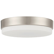 Access Roma Minimus LED Flush Mt, Brushed Steel/Opal