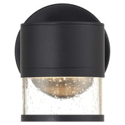 Access Ari Seedy Outdoor LED Wall Mt, Black/Seeded Glass