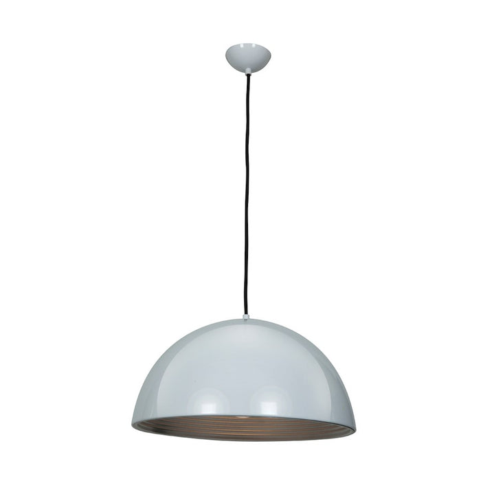 Access Lighting Astros Dome Pendant, White/Silver