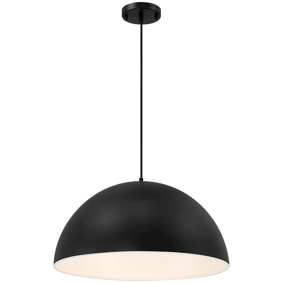 Access Lighting Huck 1 Light Pendant, Matte Black/Matte Black - 23768-MBL