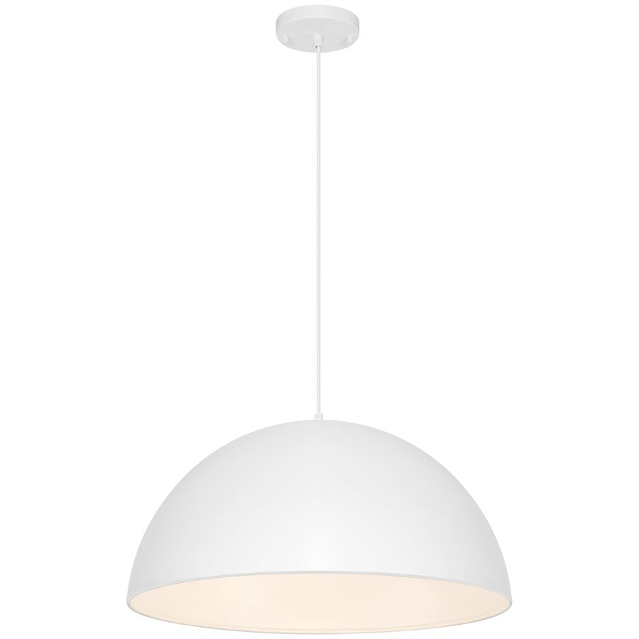 Access Lighting Huck 1 Light Pendant, Matte White/Matte White - 23768-MWH