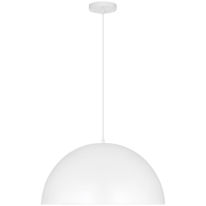 Access Lighting Huck 1 Light Pendant, Matte White