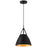 Access Lighting Tanner 1 Light Pendant, Matte Black/Matte Black - 23793-MBL