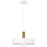 Access Lighting Slate 1 Light Pendant, White/Wood Grain/White