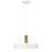 Access Lighting Slate 1 Light Pendant, White/Wood Grain/White