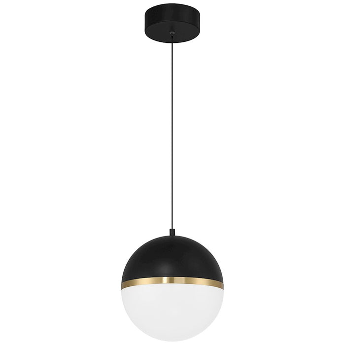 Access Lighting Unity LED Pendant, Black/Brushed Brass/White