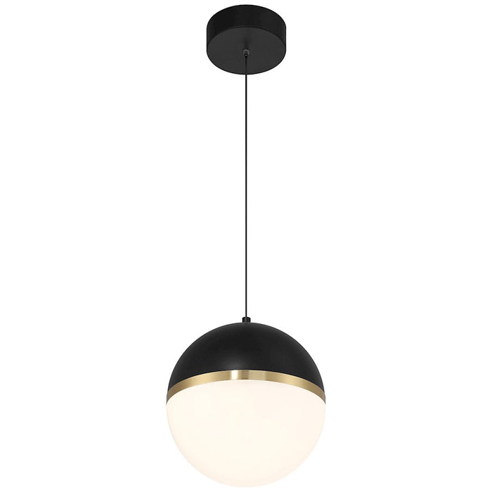 Access Lighting Unity LED Pendant, Black/Brushed Brass/White