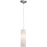 Access Lighting Lucy 1 Light LED Pendant, Brushed Steel/White