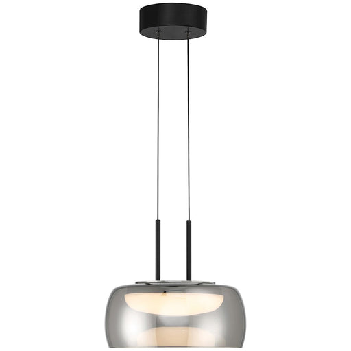 Access Lighting Chloe LED Pendant, Matte Black/Smoke