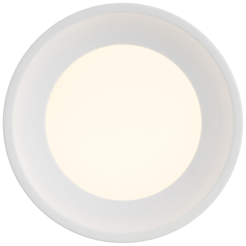 Access Bongo 5CCT LED Flush Mt, 6"H, White/Acrylic Lens