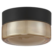 Access Masso LED Flush Mt, Matte Black, Amber Glass/Amber