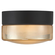 Access Masso LED Flush Mt, Matte Black, Amber Glass/Amber