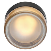 Access Masso LED Flush Mt, Matte Black, Amber Glass/Amber