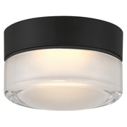 Access Masso LED Flush Mt, Matte Black, Clr Frosted