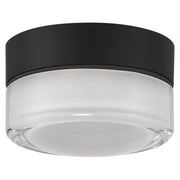 Access Masso LED Flush Mt, Matte Black, Clr Frosted