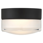 Access Masso LED Flush Mt, Matte Black, Clr Frosted