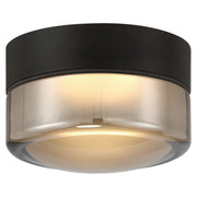 Access Masso LED Flush Mt, Matte Black, Smoke Glass/Smoke