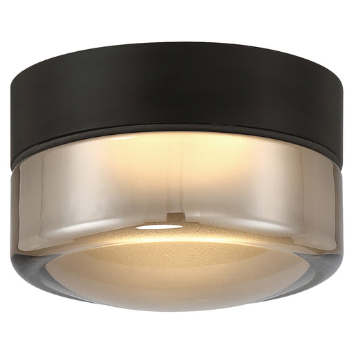 Access Masso LED Flush Mt, Matte Black, Smoke Glass/Smoke