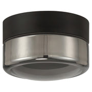 Access Masso LED Flush Mt, Matte Black, Smoke Glass/Smoke