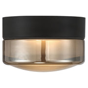 Access Masso LED Flush Mt, Matte Black, Smoke Glass/Smoke