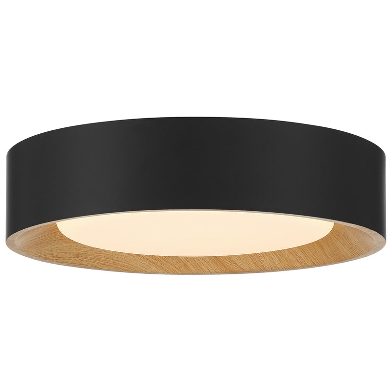Access Maddy 3CCT LED Flush Mt, 13.75", Black/Acrylic Lens