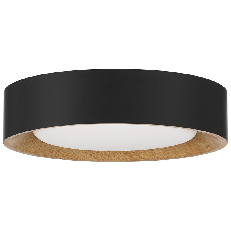 Access Maddy 3CCT LED Flush Mt, 13.75", Black/Acrylic Lens