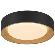 Access Maddy 3CCT LED Flush Mt, 13.75", Black/Acrylic Lens