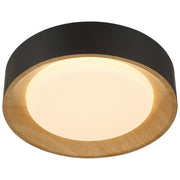 Access Maddy 3CCT LED Flush Mt, 13.75", Black/Acrylic Lens
