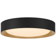 Access Maddy 3CCT LED Flush Mt, 17.5", Black/Acrylic Lens