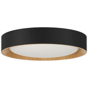 Access Maddy 3CCT LED Flush Mt, 17.5", Black/Acrylic Lens