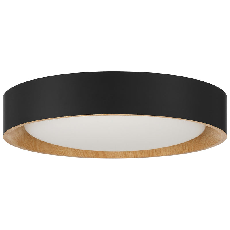 Access Maddy 3CCT LED Flush Mt, 17.5", Black/Acrylic Lens