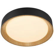 Access Maddy 3CCT LED Flush Mt, 17.5", Black/Acrylic Lens