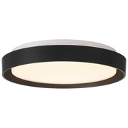 Access Lumea 3CCT LED Flush Mt, 15.5", Black/Acrylic Lens