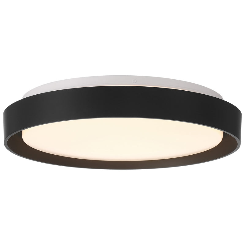 Access Lumea 3CCT LED Flush Mt, 15.5", Black/Acrylic Lens