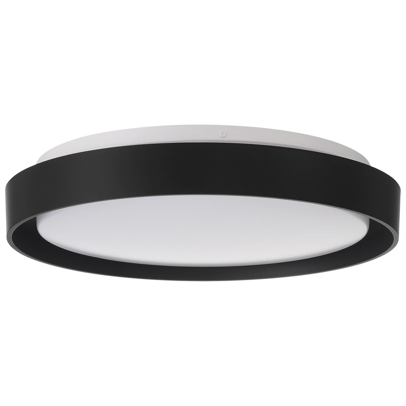 Access Lumea 3CCT LED Flush Mt, 15.5", Black/Acrylic Lens