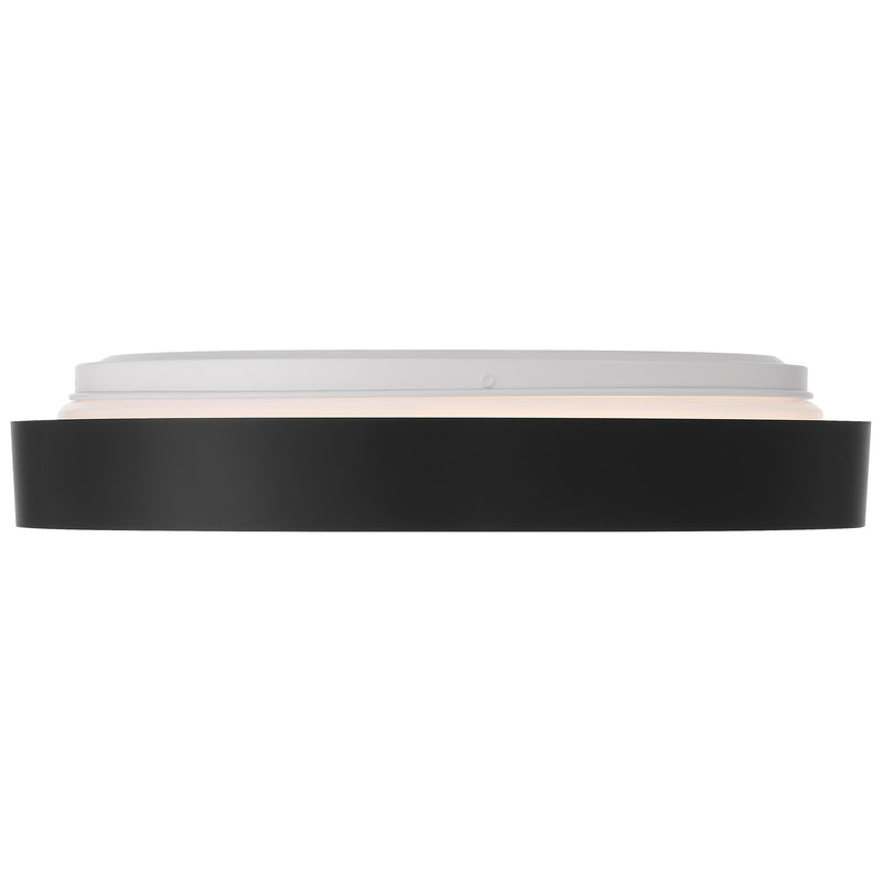 Access Lumea 3CCT LED Flush Mt, 15.5", Black/Acrylic Lens