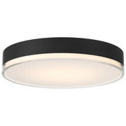 Access Mona 3CCT LED Flush Mt, 15.75", Black/Acrylic Lens