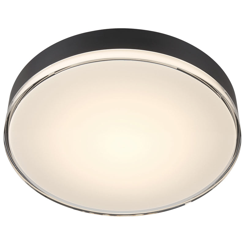 Access Mona 3CCT LED Flush Mt, 15.75", Black/Acrylic Lens