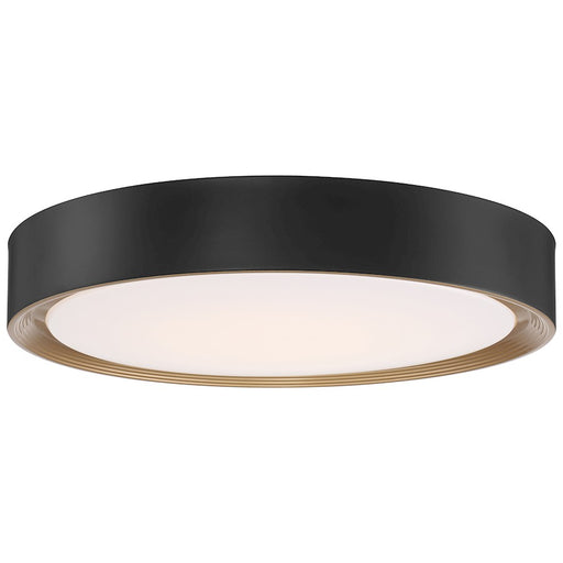 Access Lighting Malaga 1 Light LED Flush Mount, Black/Clear