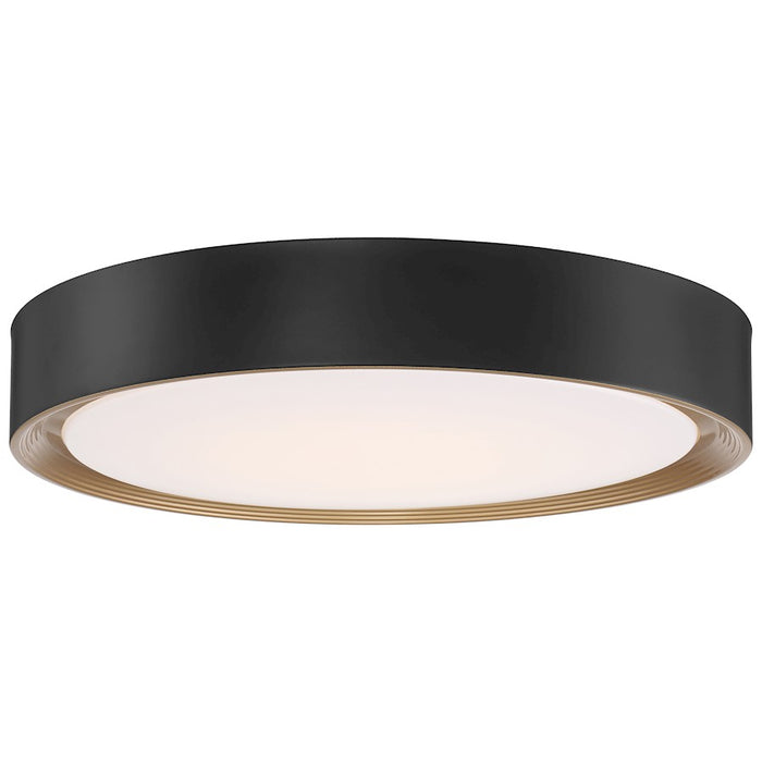 Access Lighting Malaga 1 Light LED Flush Mount, Black/Clear