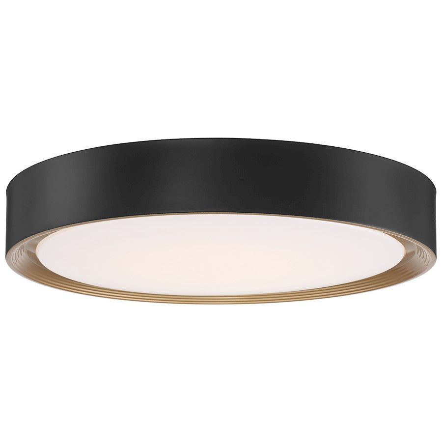 Access Lighting Malaga 1 Light LED Flush Mount, Black/Clear