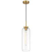 Access Lighting Elle 1Lt Pendant, Antique Brushed Brass/Clear
