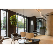 Access Lighting Elle 1 Light Pendant, Matte Black/Clear