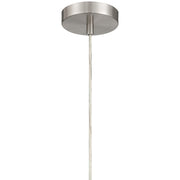 Access Lighting Nash 1Lt LED Pendant, Brushed Steel/Clear