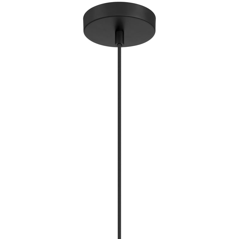 Access Lighting Nash 1Lt LED Pendant, Matte Black/Clear