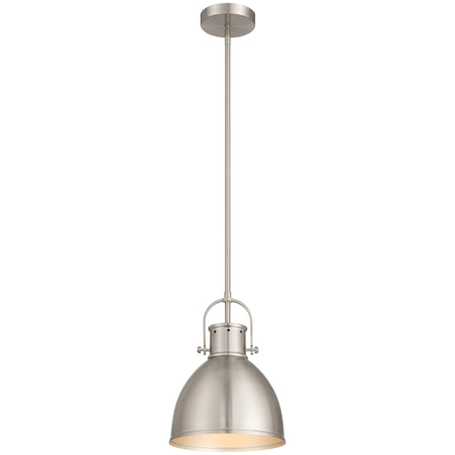 Access Lighting London 1 Light Pendant, Brushed Steel/Brushed Steel