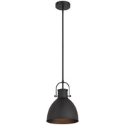 Access Lighting London 1 Light Pendant, Matte Black/Matte Black