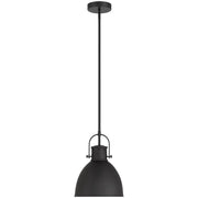 Access Lighting London 1 Light Pendant, Matte Black/Matte Black