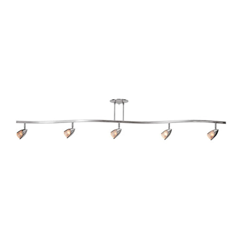 Access Lighting Comet 5 Light Semi-Flush, Brushed Steel